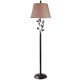 Vine Leaves Rubbed Bronze Finish Floor Lamp with 15-inch Gold Tapered Shade