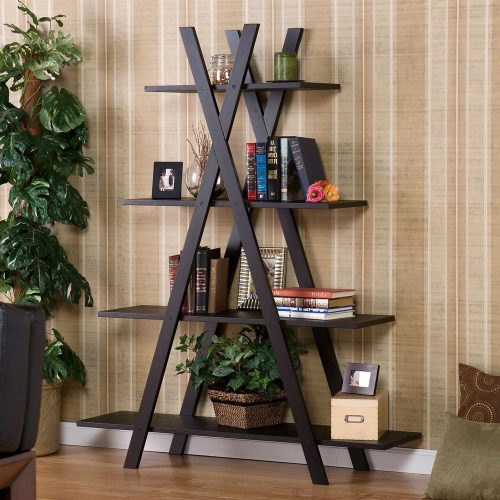 Modern 4-Shelf Bookcase Bookshelf Display Shelves Home Office Living Room Bedroom